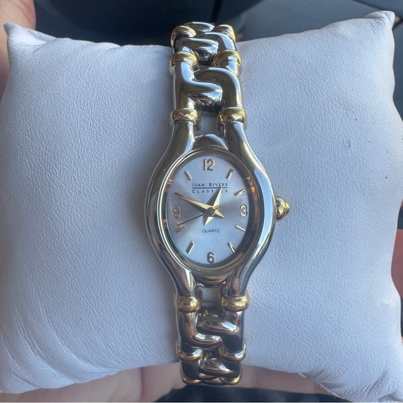 Joan Rivers Gold Silver Watch | Cuban Bracelet Style - Picture 5 of 5